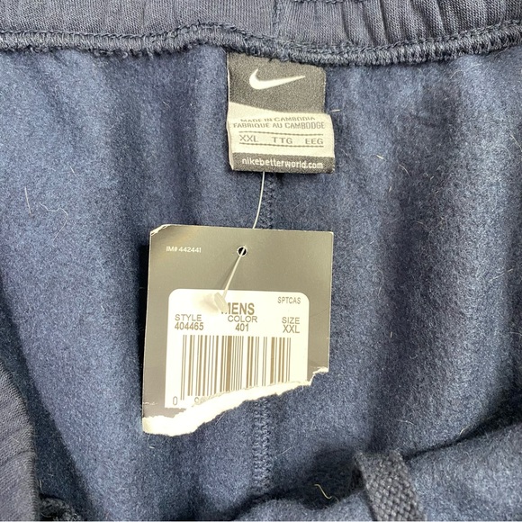 Nike Navy Blue Fleece Lined Sweatpants - Picture 3 of 5